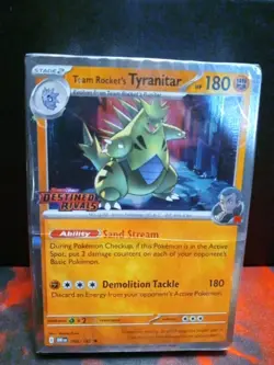 Pokemon Destined Rivals B&B Deck Team Rocket’s Tyranitar Stamped Promo - Sealed - Image 1