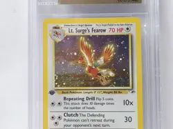 POKEMON GYM HEROES 1ST EDITION LT SURGE'S FEAROW HOLO BGS 9.5 VERY NICE!!! - Image 3