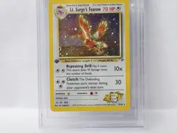 POKEMON GYM HEROES 1ST EDITION LT SURGE'S FEAROW HOLO BGS 9.5 VERY NICE!!! - Image 4