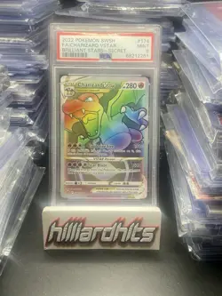 2022 Pokemon SWSH Brilliant Stars Charizard VSTAR F/A #174 Secret PSA 9 Mint - Image 1
