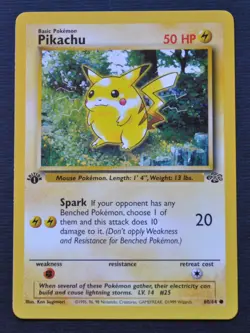 Pikachu #60 / 64 1st Edition Jungle - NM - Pokemon 1999 TCG WOTC Vintage - Image 1
