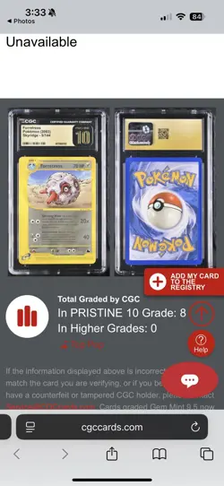 CGC PRISTINE 10 Forretress 9/144 Skyridge Non-Holo Pokemon WOTC 2003 POP 8 - Image 4