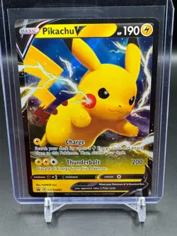 Pokemon TCG Pikachu V SWSH Black Star Promos SWSH061 Holo Promo NM - Image 1