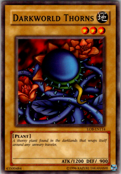 Darkworld Thorns - LOB-EN114 - NM - Common - Unlimited - Yugioh - 25th - Image 1