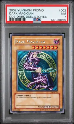 2002 YU-GI-OH! PROMO DDS-DARK DUEL STORIES #002 DARK MAGICIAN PSA 7 - Image 1