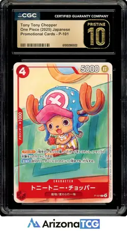 One Piece 2025 Tony Tony Chopper P-101 Japanese Promo BLACK LABEL CGC 10 - Image 1