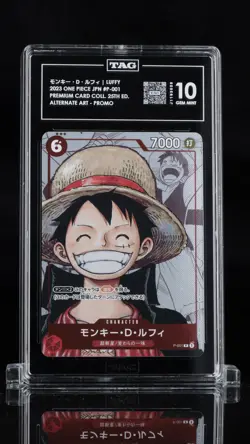 TAG 10 GEM MINT One Piece 2022 Monkey D. Luffy P-001 Collection 25th Anniversary - Image 1