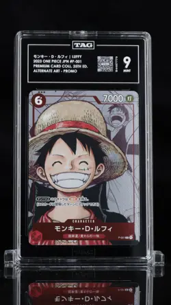 TAG 9 MINT One Piece 2022 Monkey D. Luffy P-001 Collection 25th Anniversary - Image 1
