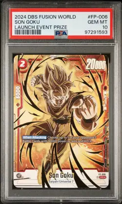 2024 DRAGON BALL SUPER CARD GAME FUSION WORLD LAUNCH EVENT PRIZE SON GOKU PSA 10 - Image 1