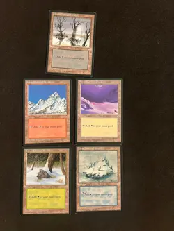 Land Swamp Plains Forest Mountain Island [Ice Age] Snow Covered Magic MTG Cards - Image 1