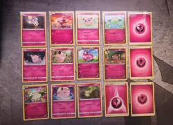 Pokemon Fairy Type Card Lot Of 12 - Image 1