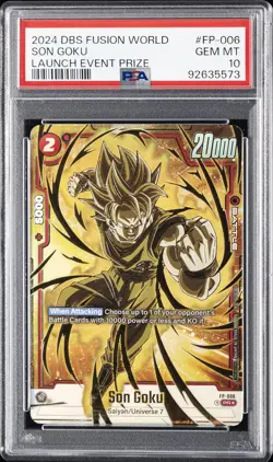 2024 DRAGON BALL SUPER CARD GAME FUSION WORLD LAUNCH EVENT PRIZE SON GOKU PSA 10 - Image 1