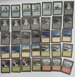 MTG Ice Age Basic Land Lot - 38 Lands - LP To MP - Image 1