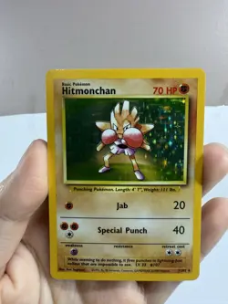Pokemon Vintage WOTC Hitmonchan 7/102 Base Set Unlimited Holo Rare - Image 2