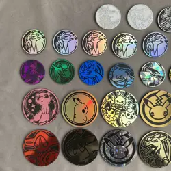 Lot Of 31 Pokemon Tcg Plastic Coin tokens Mew Pikachu Jolteon Standard & Jumbo - Image 2