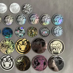 Lot Of 31 Pokemon Tcg Plastic Coin tokens Mew Pikachu Jolteon Standard & Jumbo - Image 3