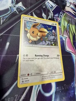 Pokemon TCG Sun And Moon Eevee Promo Sm235 Holo Black Star - Image 2