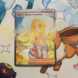 Pokemon Lillie's Determination (184/132) Me01 Full Art Rare Holo Trainer - Image 1