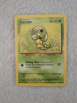 Pokemon TCG Caterpie Base Set 45/102 Regular LP. - Image 1