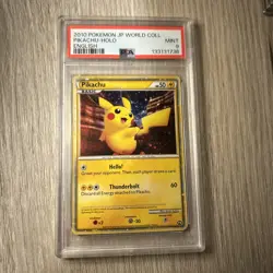 Pokemon TCG Pikachu World Collection 2010 Grand Canyon USA PSA 9 Holo Promo - Image 1