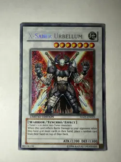 Yugioh X-Saber Urbellum HA01-EN025 Secret Rare Limited Edition - Image 1