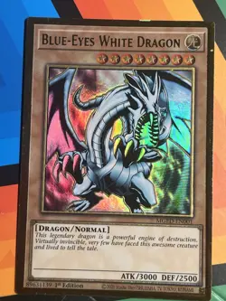 Yugioh Blue-Eyes White Dragon MGED-EN001 Gold Rare 1st Ed NM-VLP - Image 1