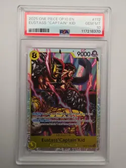Eustass Captain Kid OP10-112 Royal Blood SEC - PSA 10 GEM MINT- One Piece - Image 1