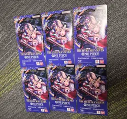 One Piece Op-14 Sleeved Booster Pack The Azure Sea’s Seven - 6 Total Packs - Image 2