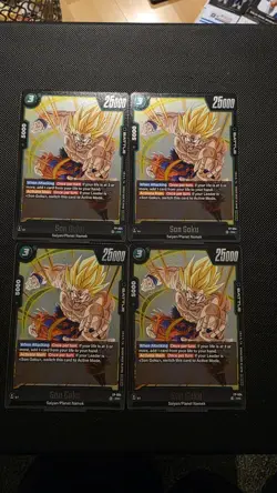 4 x Son Goku Dragon Ball Super Fusion World Promo Card FP-034 NM/M Playset - Image 1