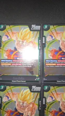 4 x Son Goku Dragon Ball Super Fusion World Promo Card FP-034 NM/M Playset - Image 2