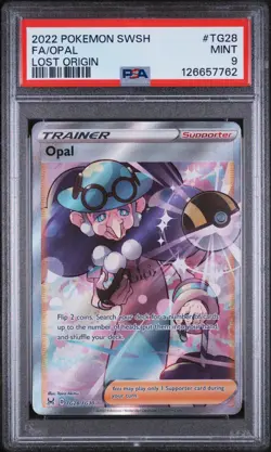 Opal TG28/TG30 Lost Origin Trainer Gallery NM Full Art Pokemon Card PSA MINT 9 - Image 1