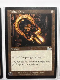 3 Vintage Voltaic Key Urza's Saga MTG Regular Cards - Image 2