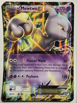 Mewtwo EX XY183 - XY Black Star Promo Holo JUMBO Pokemon Card - Image 1
