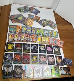 Topps Pokemon 1999 & 2000 Animated TV Series Lot: w/ 183 Cards (22 Foils), Tins - Image 1