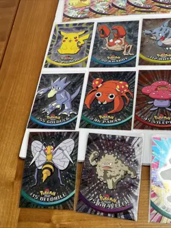 Topps Pokemon 1999 & 2000 Animated TV Series Lot: w/ 183 Cards (22 Foils), Tins - Image 3