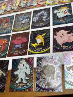 Topps Pokemon 1999 & 2000 Animated TV Series Lot: w/ 183 Cards (22 Foils), Tins - Image 4