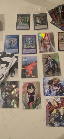 200+ TCG Card Lot FF MTG, Yu-Gi-Oh, One Punch, Goddess Waifu - Image 1