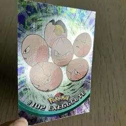 Topps Pokemon Foil Holo Card TV Animation Series 2 Blue Logo #102 Exeggcute - Image 1