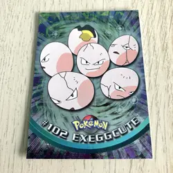 Topps Pokemon Foil Holo Card TV Animation Series 2 Blue Logo #102 Exeggcute - Image 2