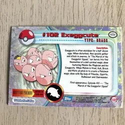 Topps Pokemon Foil Holo Card TV Animation Series 2 Blue Logo #102 Exeggcute - Image 3