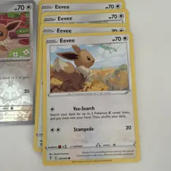 Pokemon Eevee Lot of 8 Includes 1 Reverse Holo, all cards are in Great Condition - Image 3