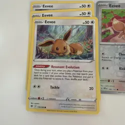 Pokemon Eevee Lot of 8 Includes 1 Reverse Holo, all cards are in Great Condition - Image 5