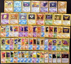 Complete Unlimited Fossil Pokemon Card Set 62/62 Holo/Rare/C/UC PL - Image 1