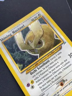 Pokemon TCG Shining Noctowl Neo Destiny 110/105 Shining Rare Italian Card LP. - Image 3