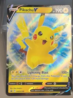 Pikachu V SWSH198 - Black Star Promo - Ultra Rare Holo Pokemon Card - Image 1