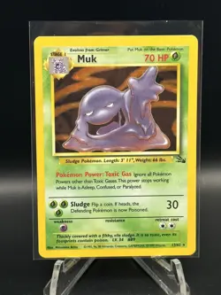 Muk - 13/62 Holo 1999 Pokemon Fossil TCG Unlimited Holo Rare Wotc Vintage Card - Image 1