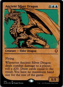 Ancient Silver Dragon 382 Commander Legends: Battle for Baldur's Gate NM MTG - Image 1
