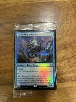 1x Flitterwing Nuisance MTG Lorwyn Eclipsed Rare Prerelease Foil NM Sealed - Image 1