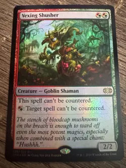 Magic the Gathering Creature: Goblin Vexing Shusher Double Masters Foil - Image 1