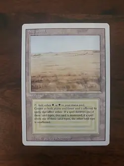 MTG Savannah Revised Edition 1994 LP Dual Land White Green Rare - Image 1